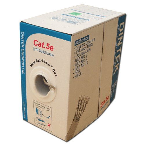 C&#225;p mạng Cat5E Dintek (Th&#249;ng/ 305m) 418HT